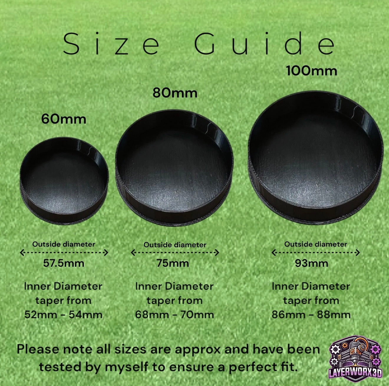 Blank End Cap for 60/80/100mm Perforated Land Drain Pipe - Layerworx3d