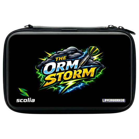 Layerworx3d UV printed darts case with soft shell EVA material, designed for storing and protecting darts.