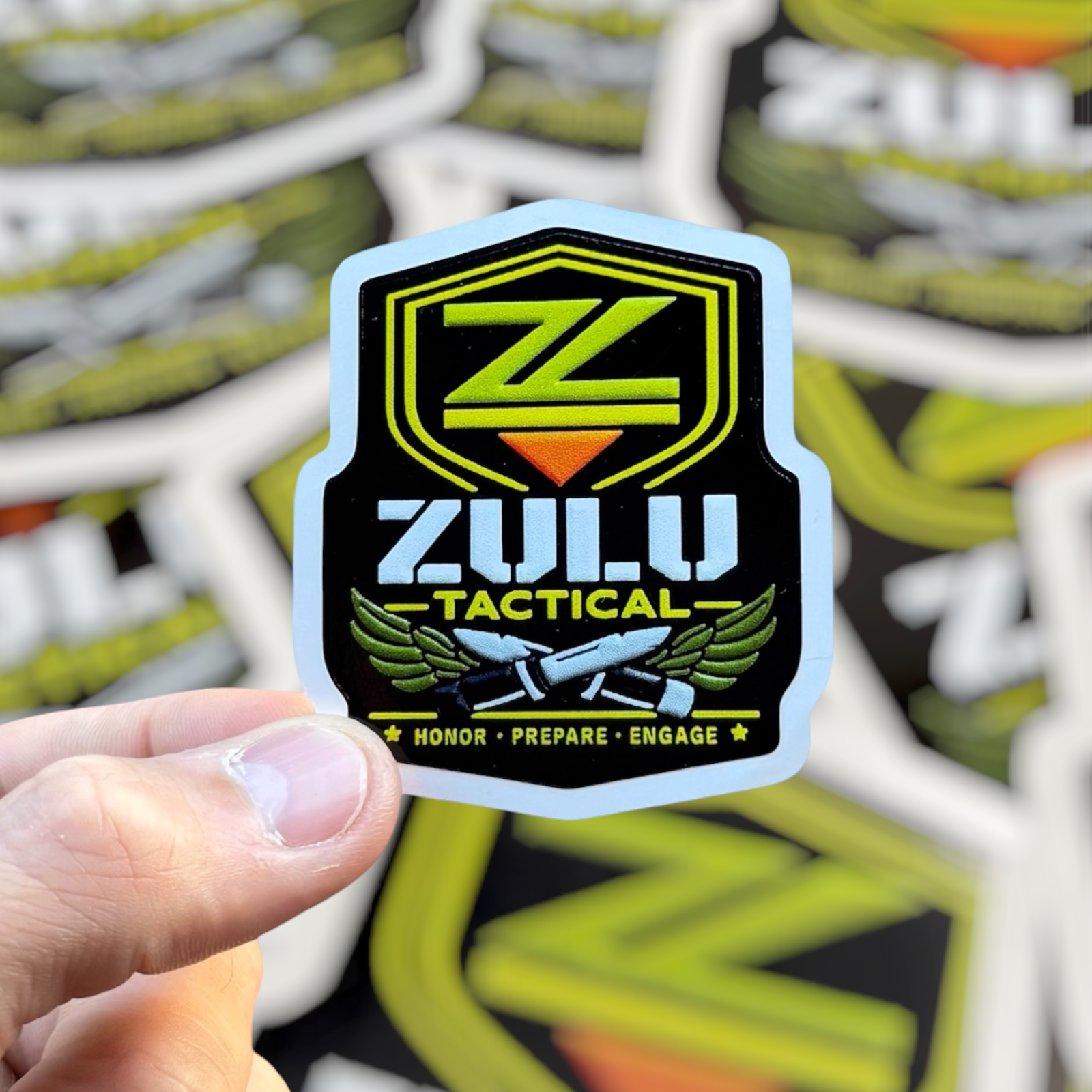 Layerworx3d custom die cut stickers featuring vibrant, uniquely shaped designs on a white background.