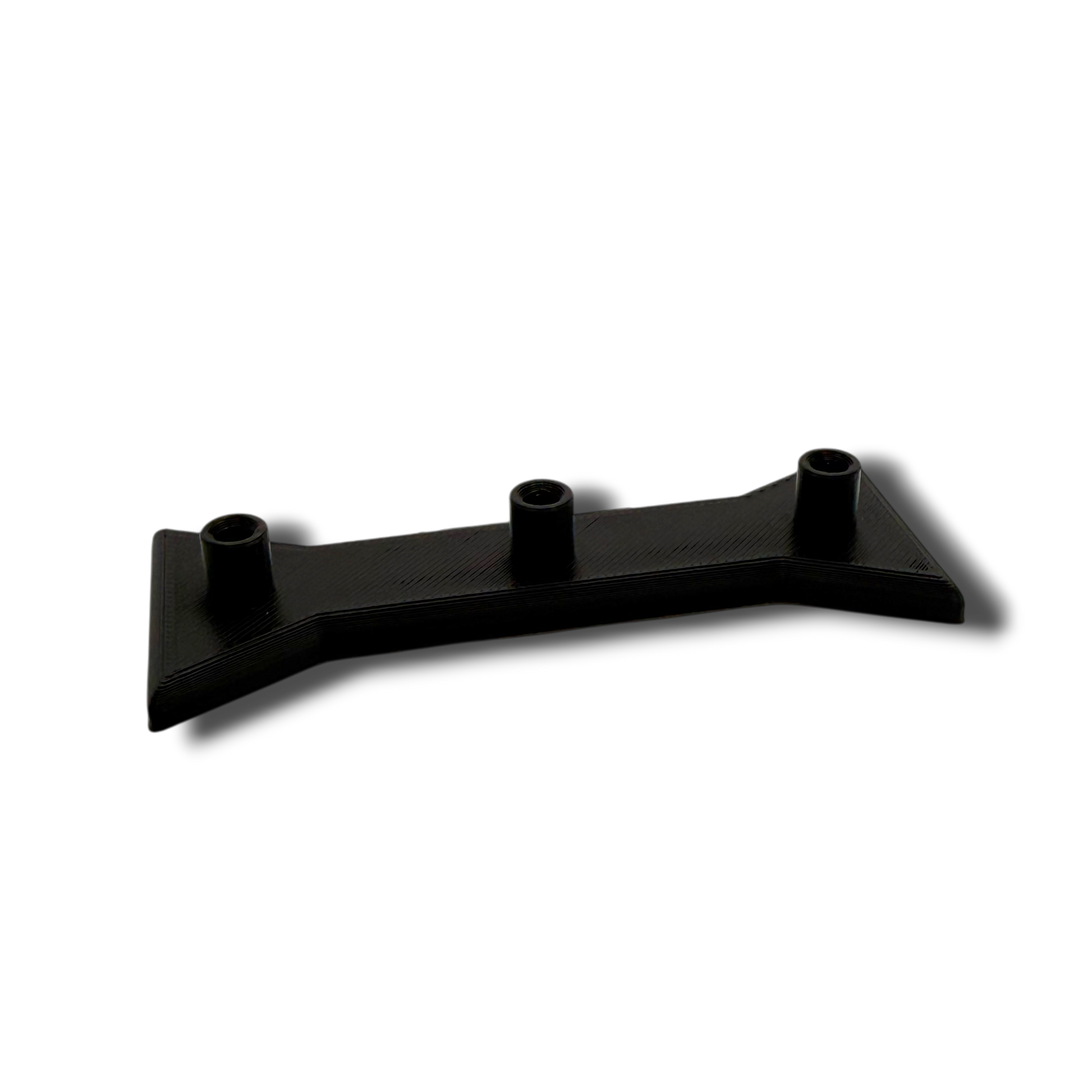 Layerworx3d K-Shift/K-Flex darts flight holder, black plastic with secure clip for organizing dart flights.