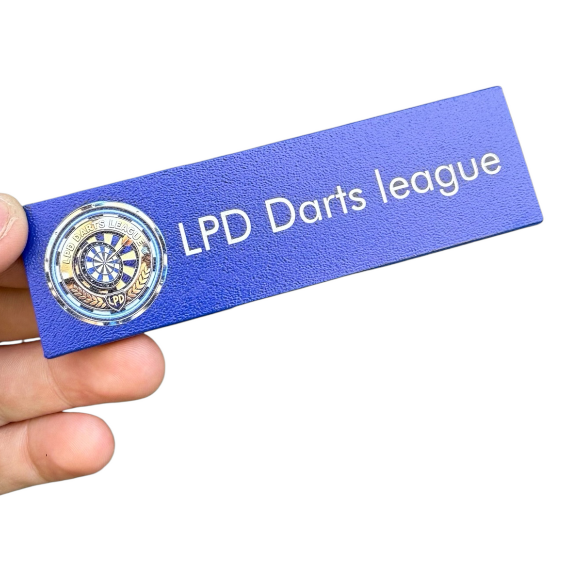 Layerworx3d custom UV printed darts target corona protective covers displayed on a dartboard.