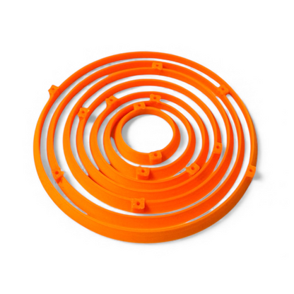 Darts Practice Training Rings Set (Orange) - Pins Included! - Layerworx3d