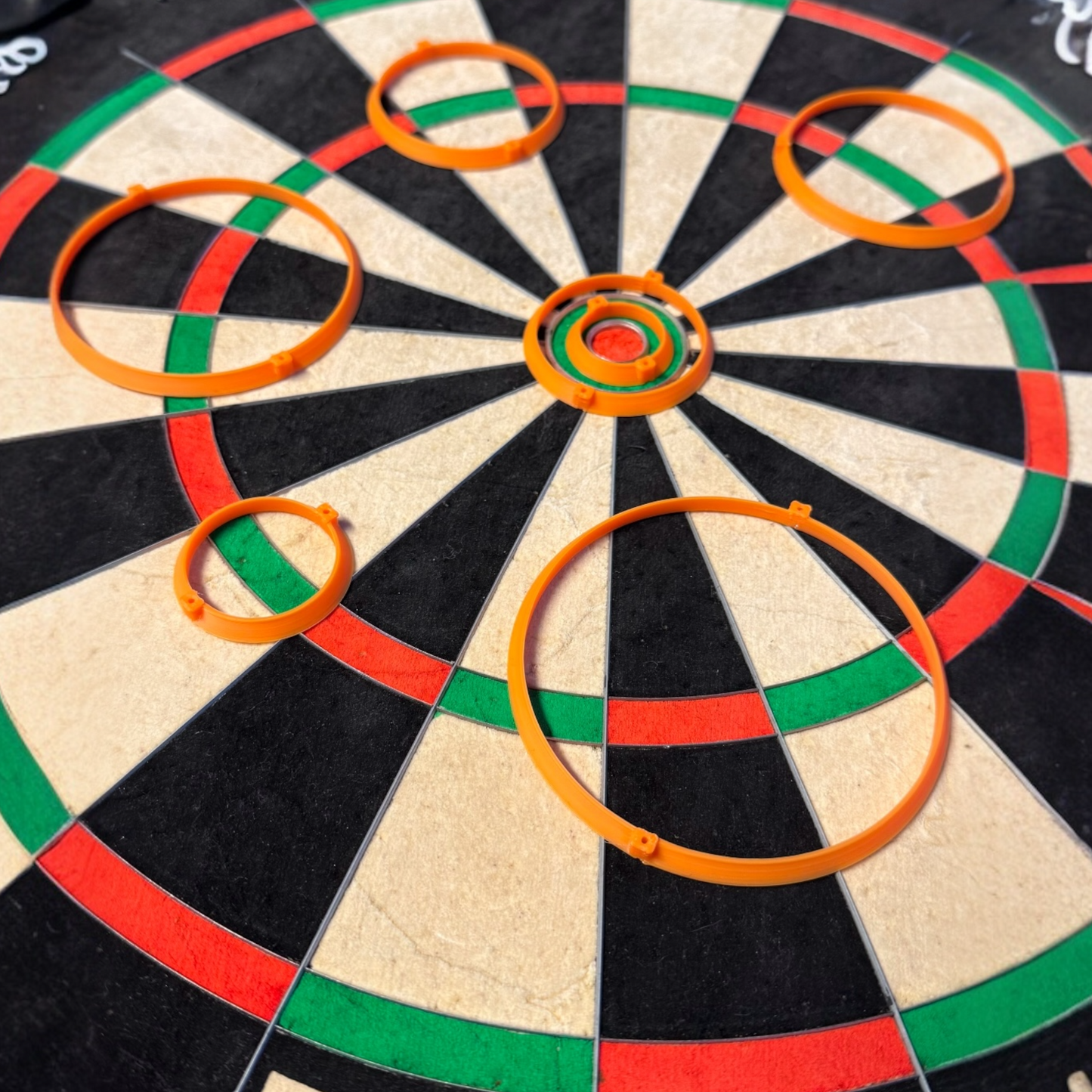Darts Practice Training Rings Set (Orange) - Pins Included! - Layerworx3d
