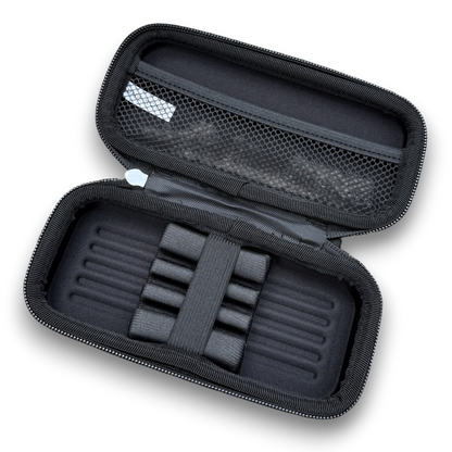 Layerworx3d custom UV printed darts case made of soft shell EVA, designed to protect and carry darts securely.