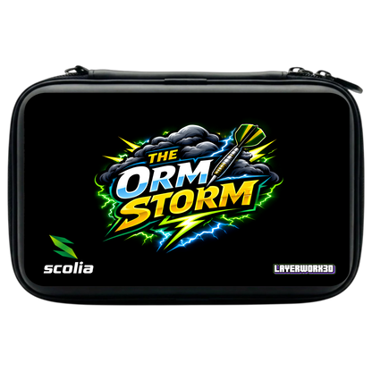 Layerworx3d UV printed darts case with soft shell EVA material, designed for storing and protecting darts.