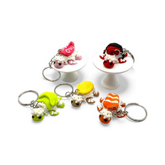 Sushi Turtle keyrings - Layerworx3d